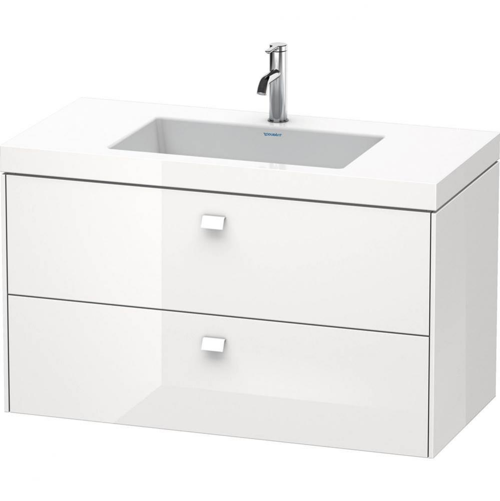 Duravit Brioso C-Bonded Wall-Mounted Vanity  Concrete Gray Matte