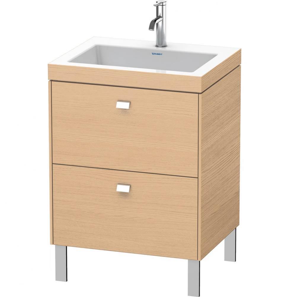 Brioso Two Drawer C-Bonded Floorstanding Vanity Kit Natural Oak