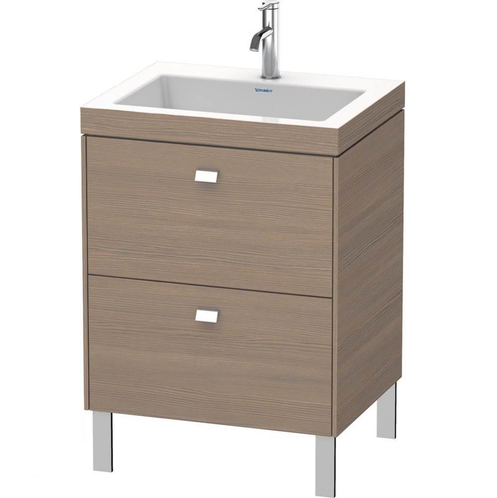 Brioso Two Drawer C-Bonded Floorstanding Vanity Kit Oak Terra