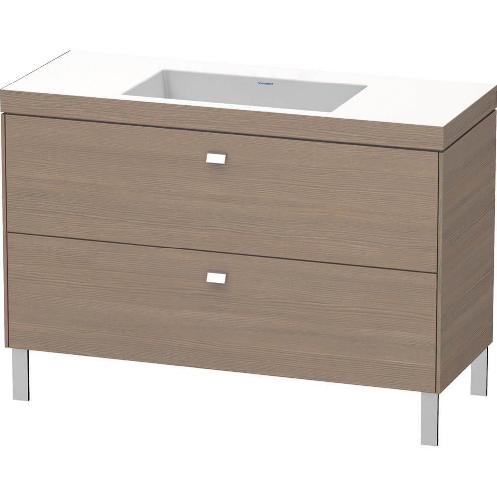 Brioso Two Drawer C-Bonded Floorstanding Vanity Kit Oak Terra