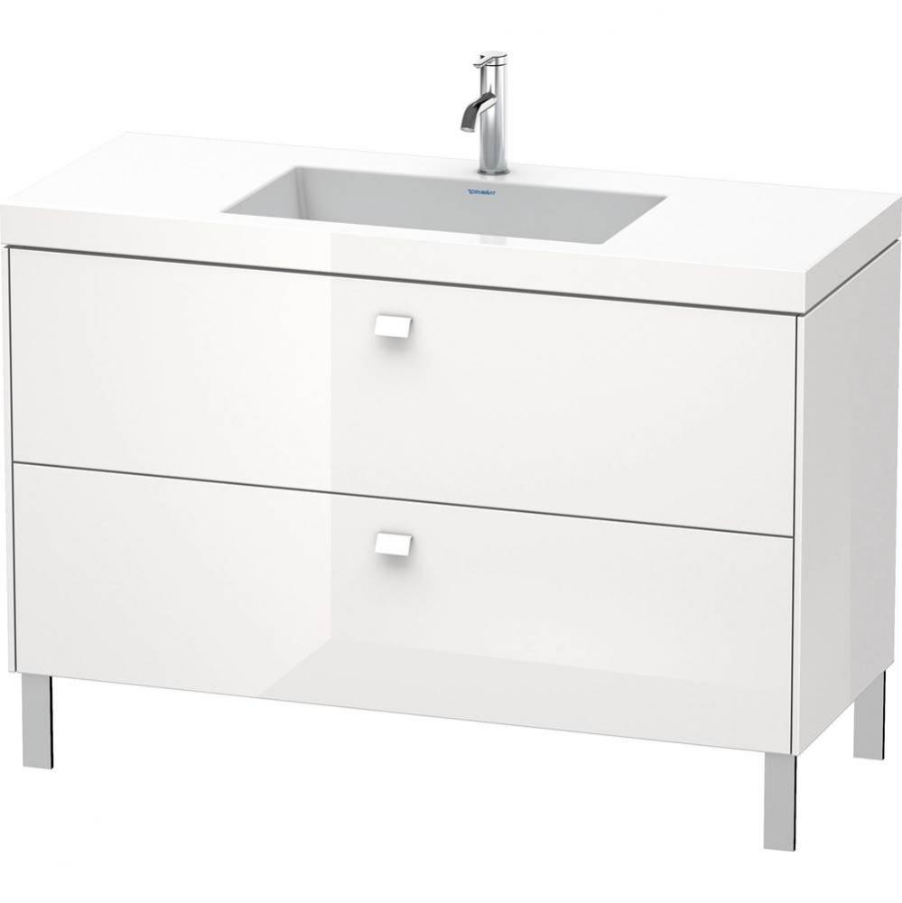 Duravit Brioso C-Bonded Floorstanding Vanity  White High Gloss