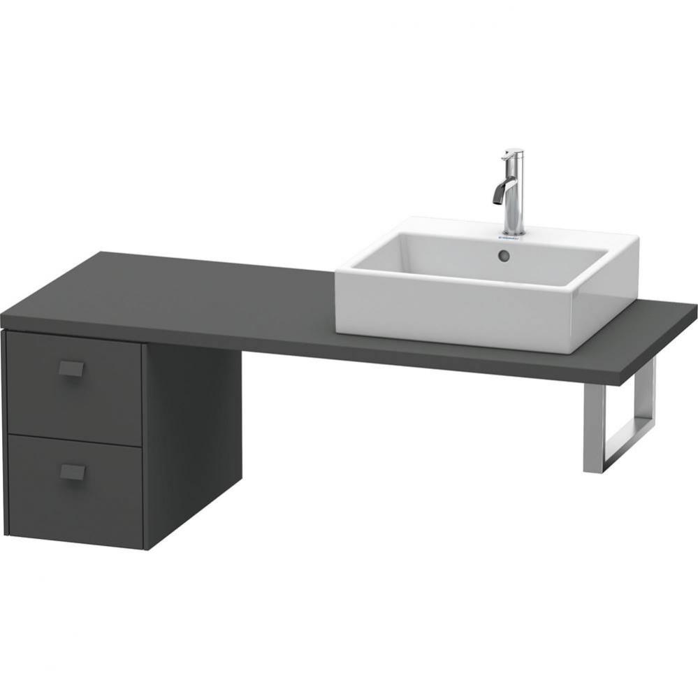 Duravit Brioso Low Cabinet for Console  Graphite Matte