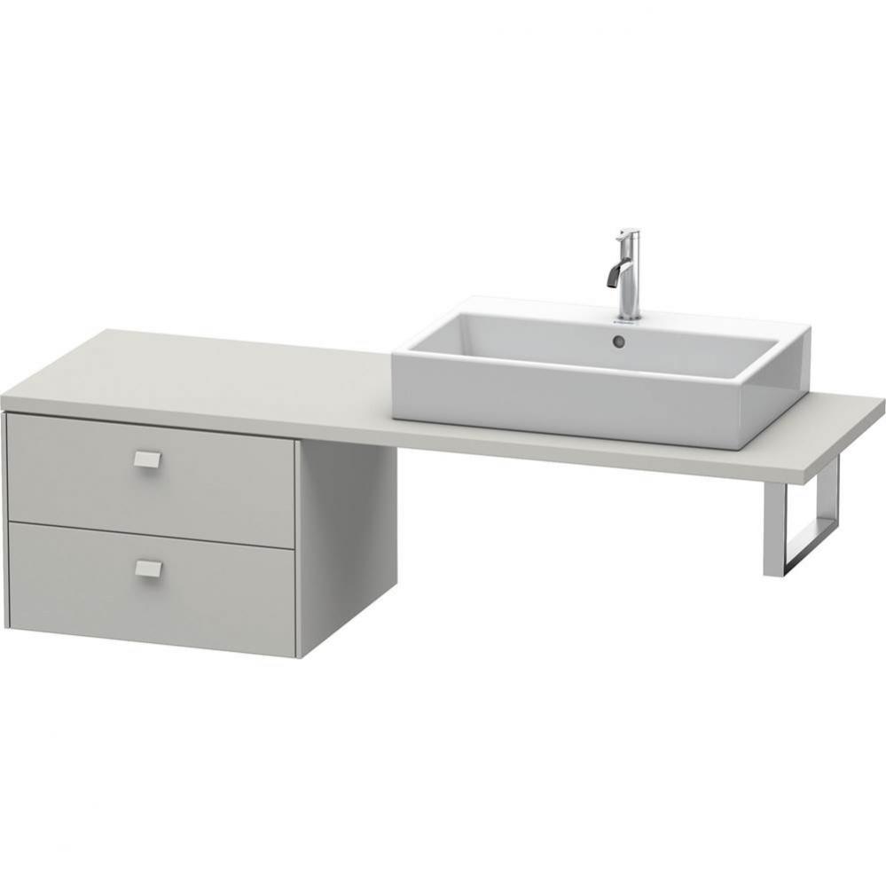 Duravit Brioso Low Cabinet for Console  Concrete Gray Matte