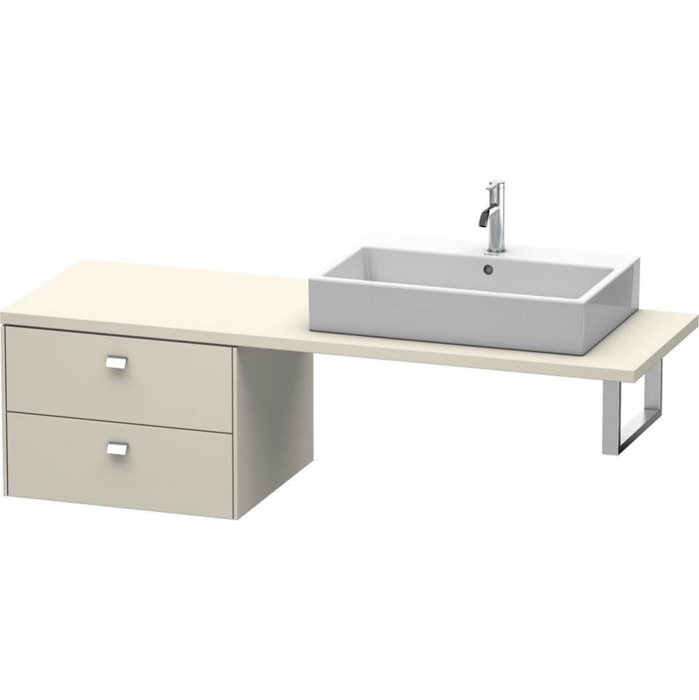 Duravit Brioso Low Cabinet for Console  Taupe Matte