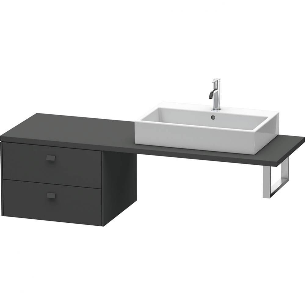 Duravit Brioso Low Cabinet for Console  Graphite Matte