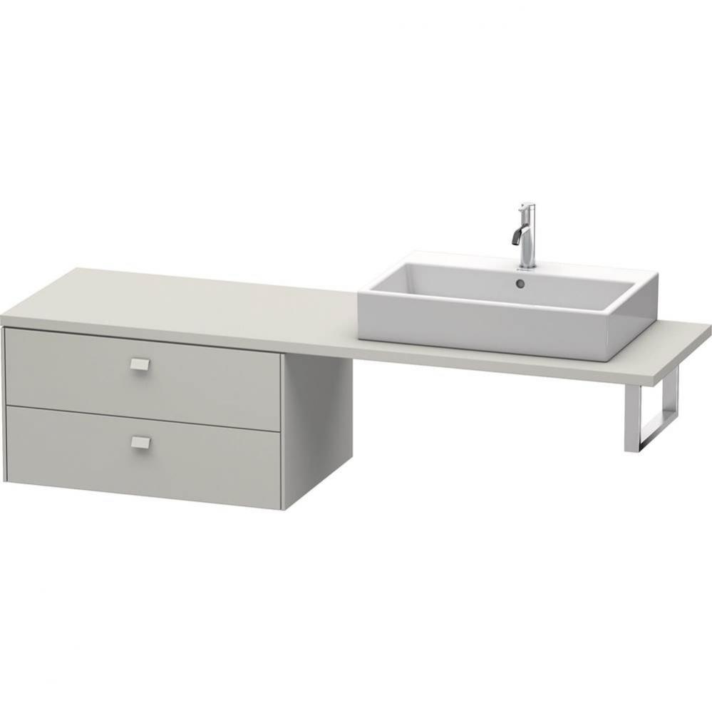 Duravit Brioso Low Cabinet for Console  Concrete Gray Matte