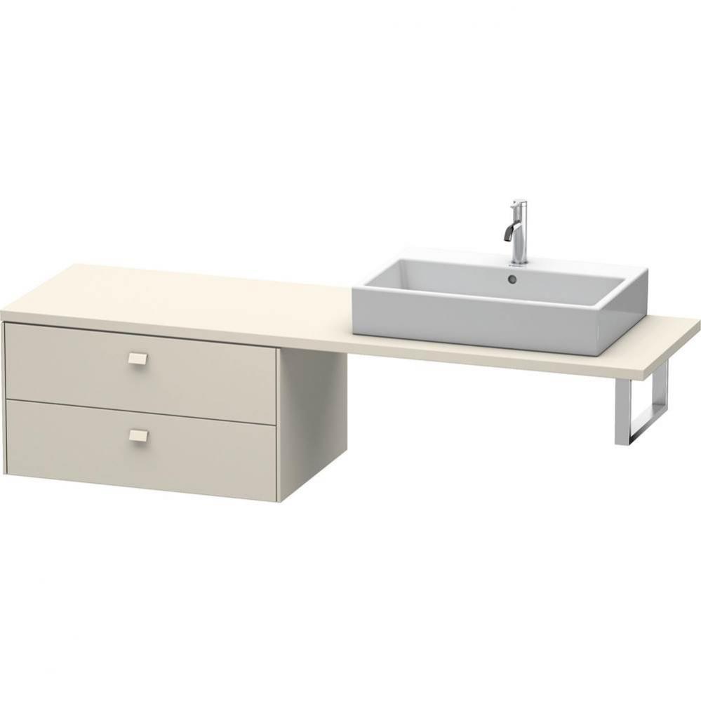 Duravit Brioso Low Cabinet for Console  Taupe Matte