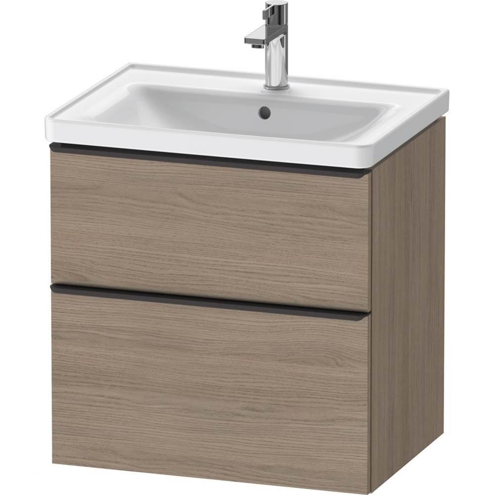 D-Neo Two Drawer Wall-Mount Vanity Unit Oak Terra