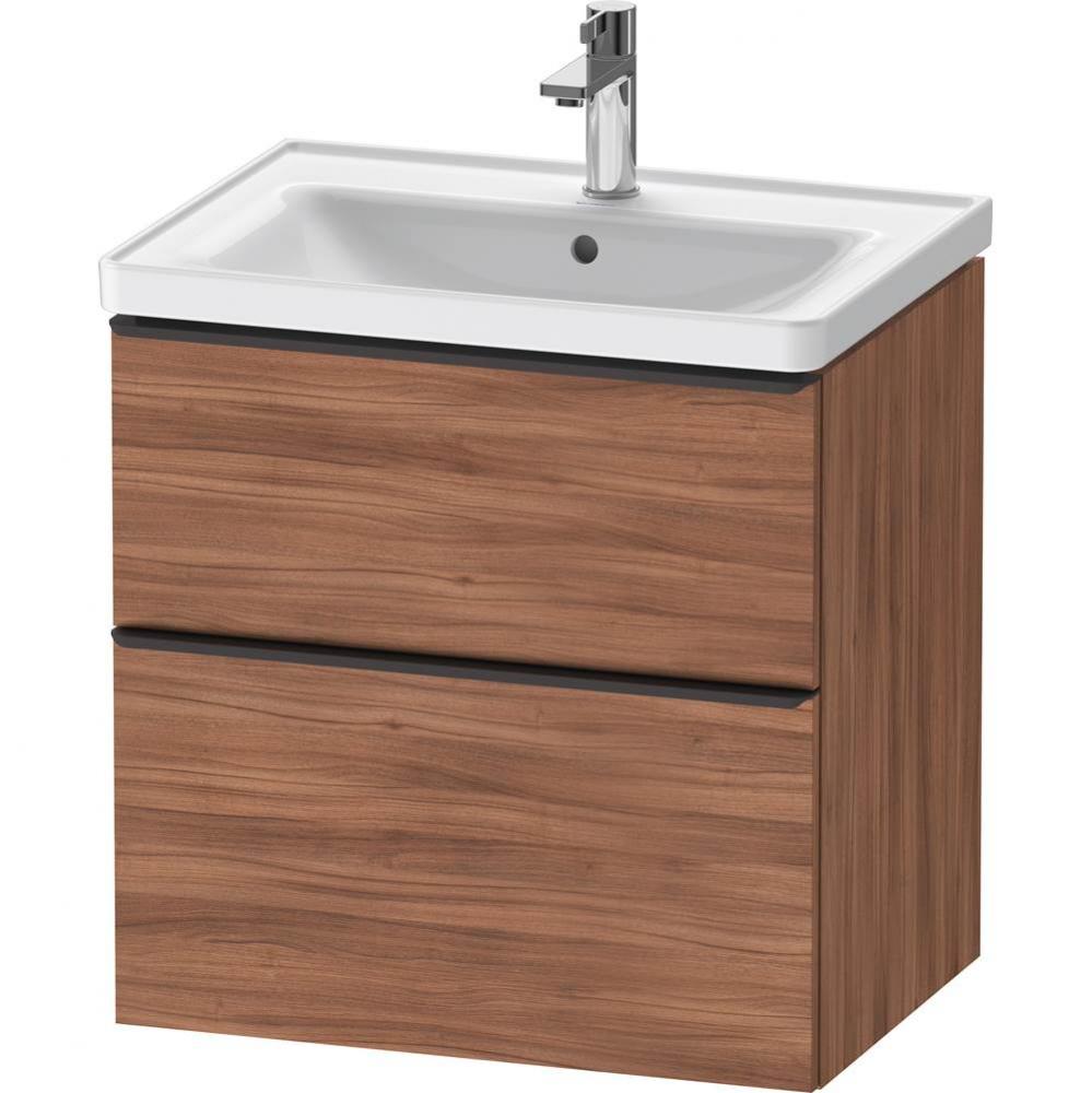 D-Neo One Drawer Wall-Mount Vanity Unit Natural Walnut