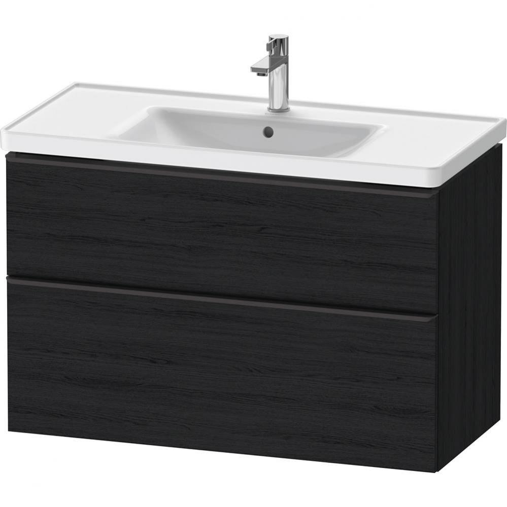 D-Neo One Drawer Wall-Mount Vanity Unit Oak Black