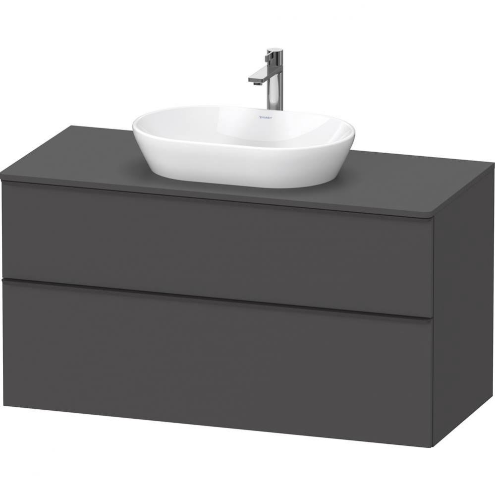 D-Neo Two Drawer Wall-Mount Vanity Unit Graphite Matte