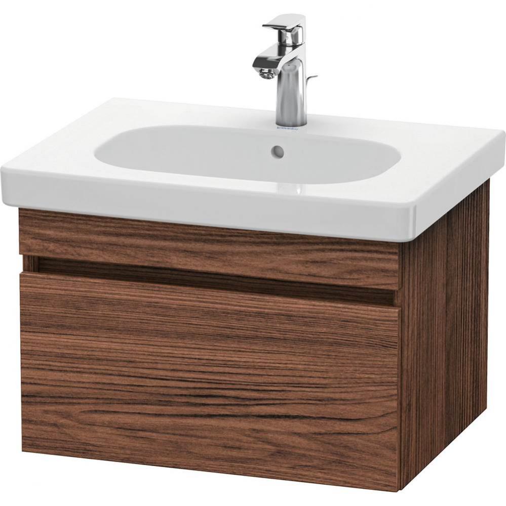 Duravit DuraStyle One Drawer Wall-Mount Vanity Unit Walnut Dark