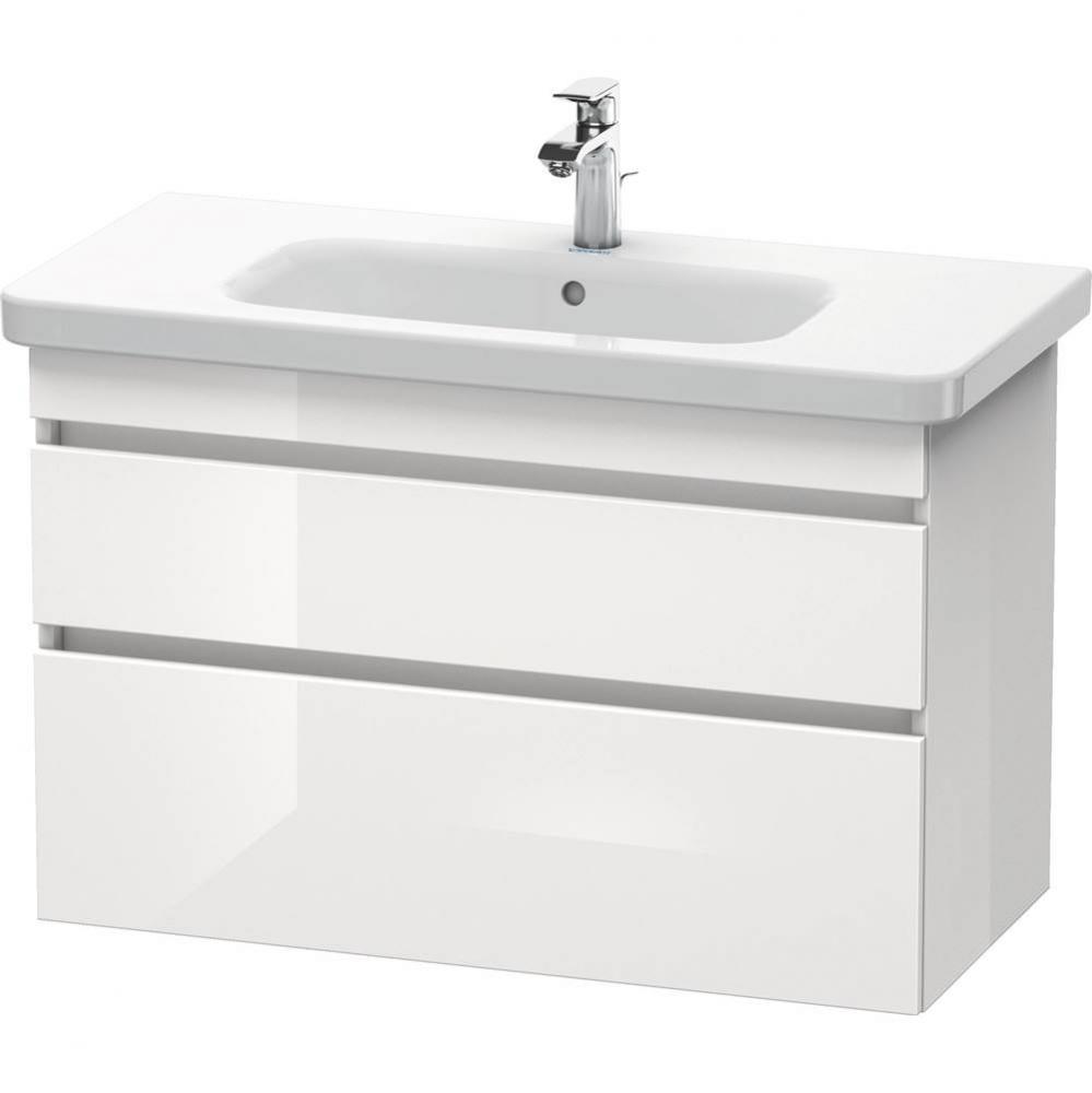 Duravit DuraStyle Two Drawer Wall-Mount Vanity Unit Concrete Gray|White