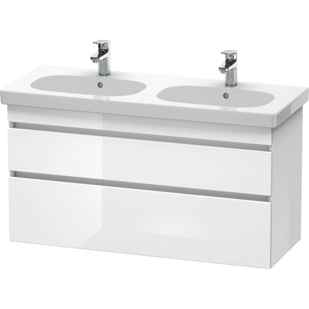 Duravit DuraStyle Two Drawer Wall-Mount Vanity Unit Concrete Gray|White