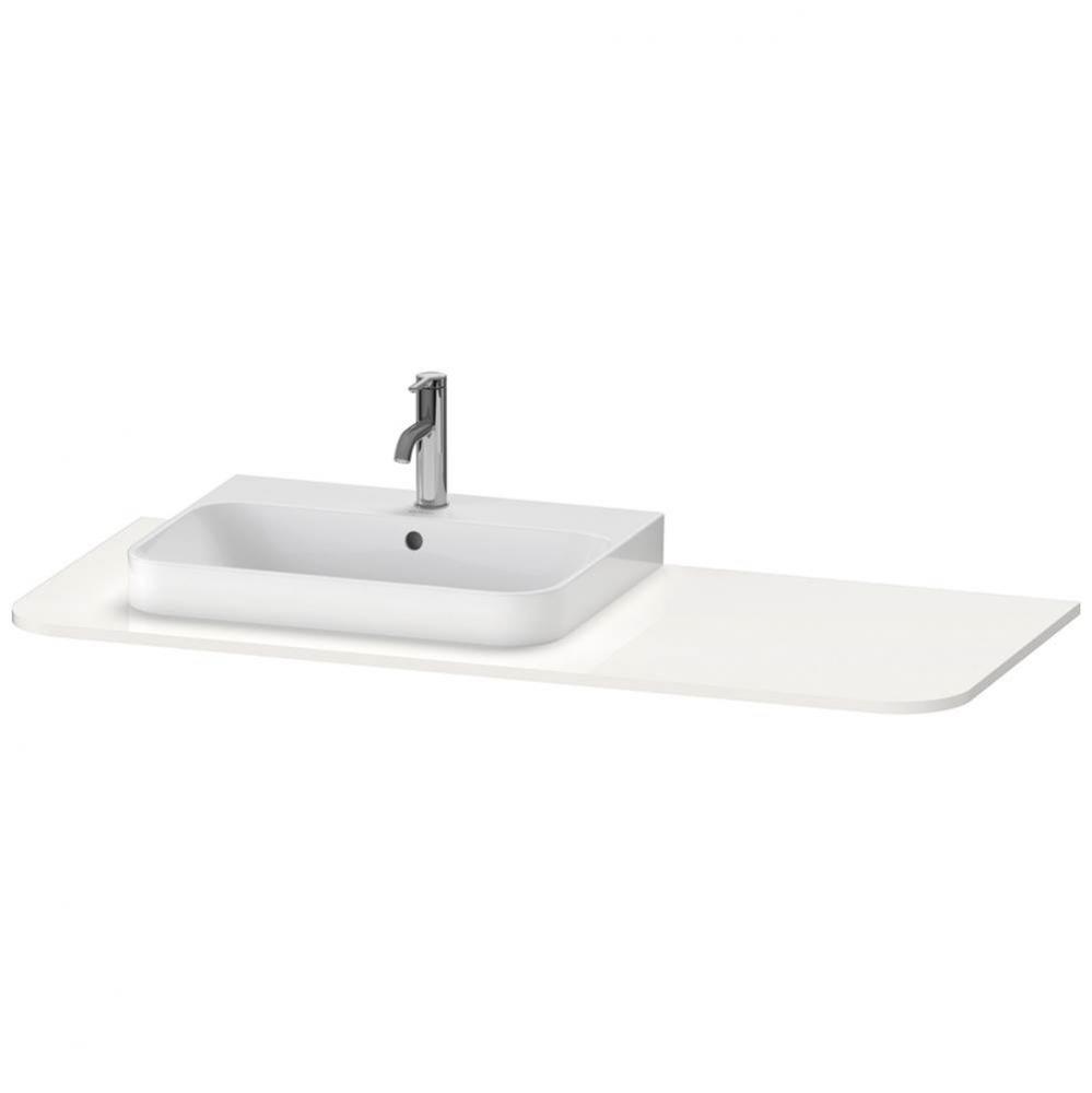 Happy D.2 Plus Console with One Sink Cut-Out White