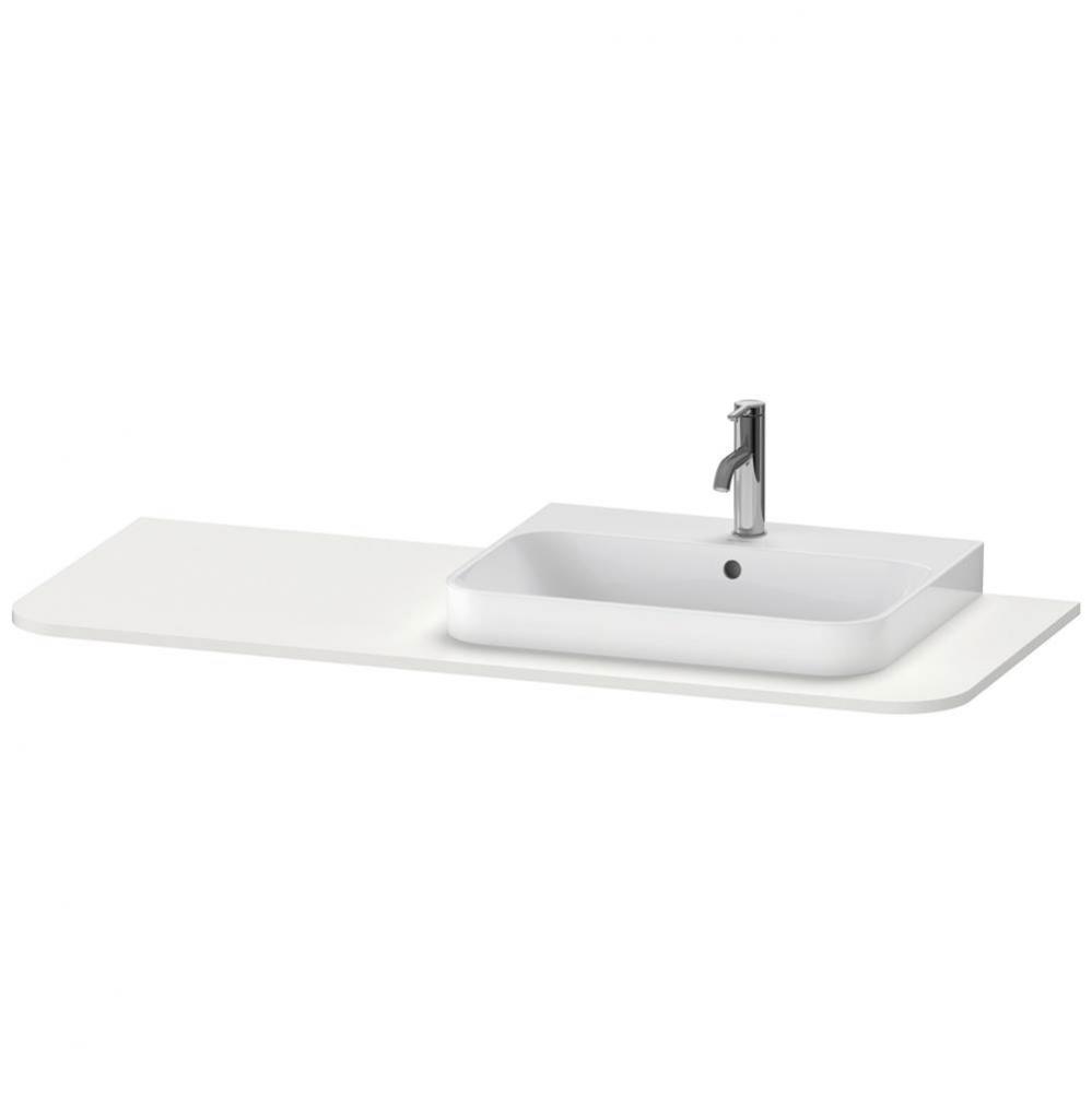 Happy D.2 Plus Console with One Sink Cut-Out Nordic White