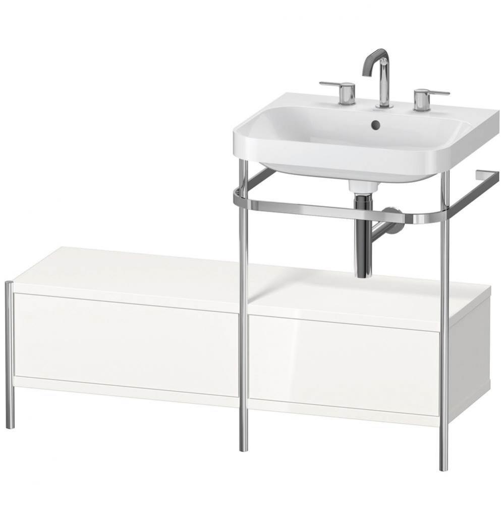 Duravit Happy D.2 Plus C-Shaped Metal Console  White High Gloss