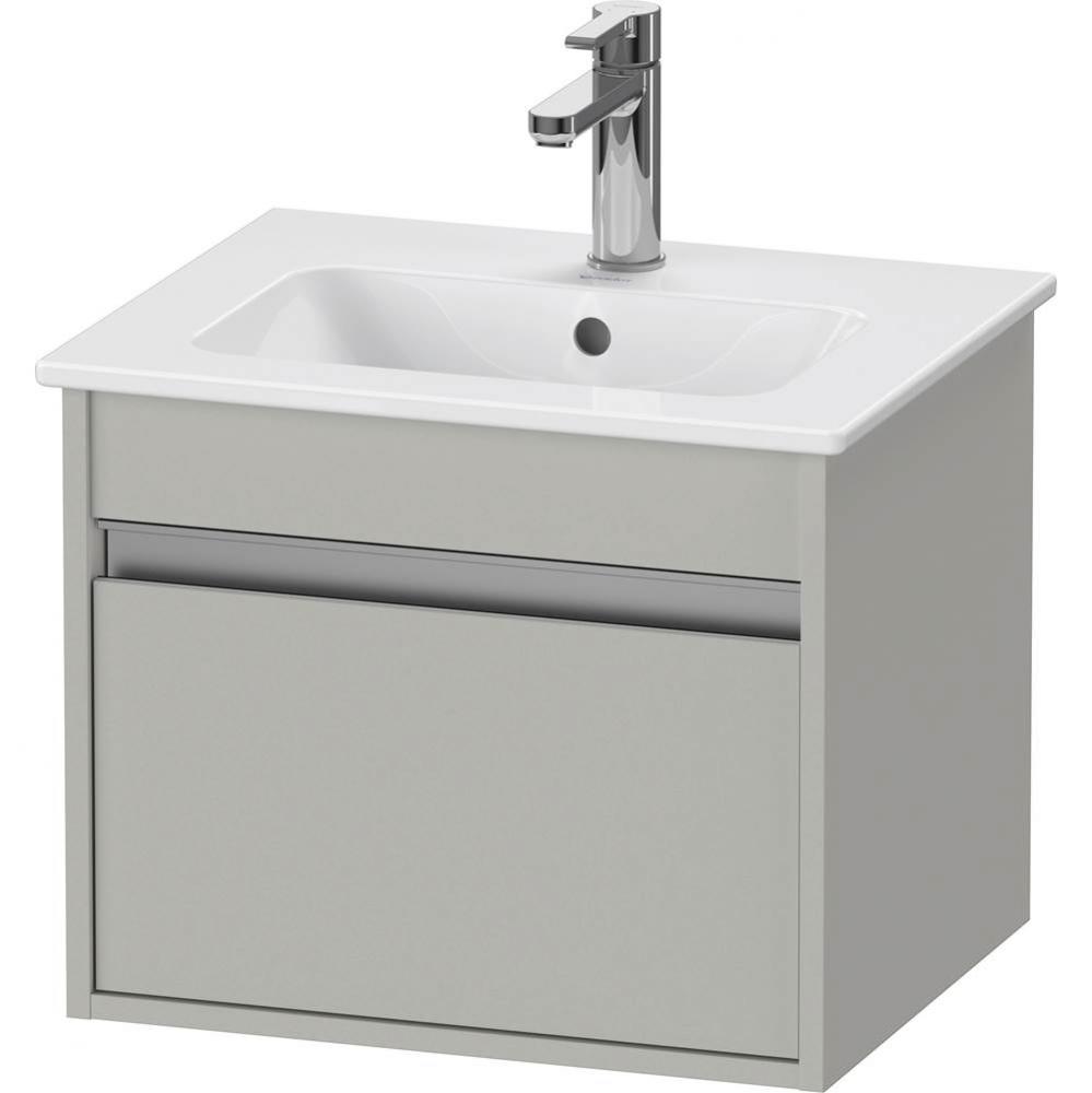 Ketho One Drawer Wall-Mount Vanity Unit Concrete Gray