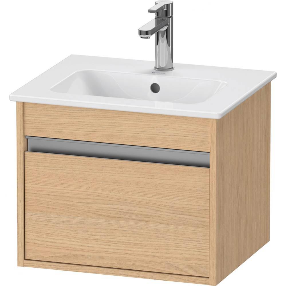 Ketho One Drawer Wall-Mount Vanity Unit Natural Oak