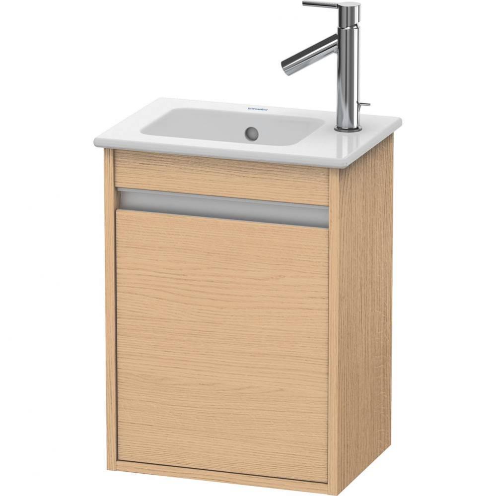 Ketho One Door Wall-Mount Vanity Unit Natural Oak