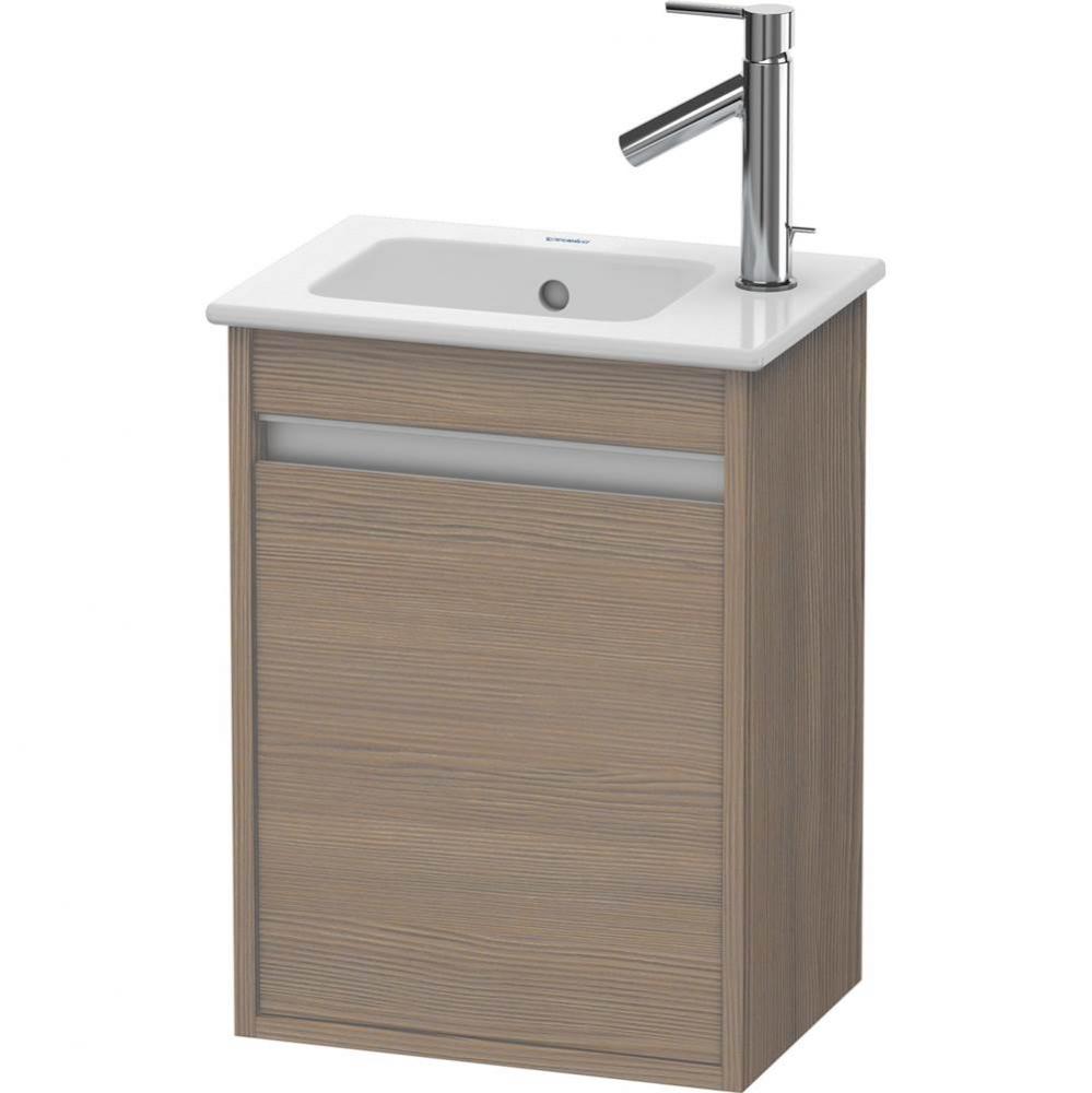 Ketho One Door Wall-Mount Vanity Unit Oak Terra