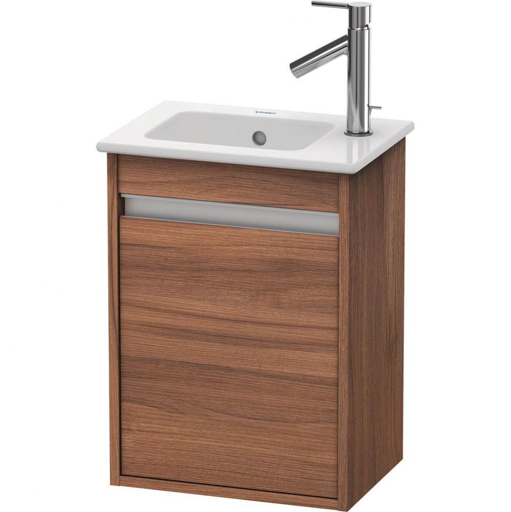 Ketho One Door Wall-Mount Vanity Unit Walnut