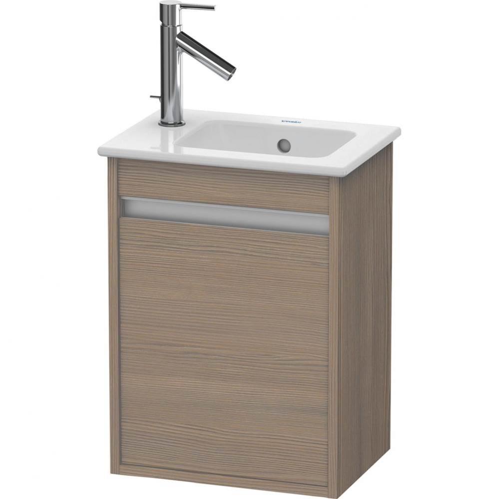 Ketho One Door Wall-Mount Vanity Unit Oak Terra