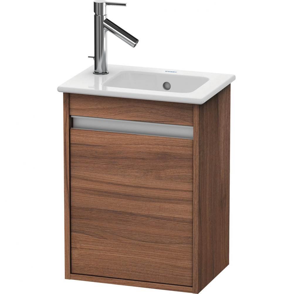 Ketho One Door Wall-Mount Vanity Unit Walnut