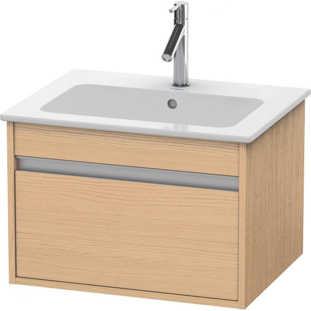 Ketho One Drawer Wall-Mount Vanity Unit Natural Oak