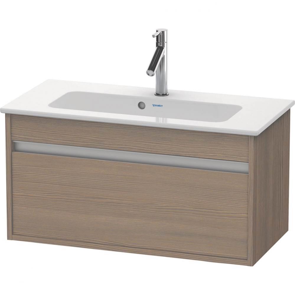 Ketho One Drawer Wall-Mount Vanity Unit Oak Terra