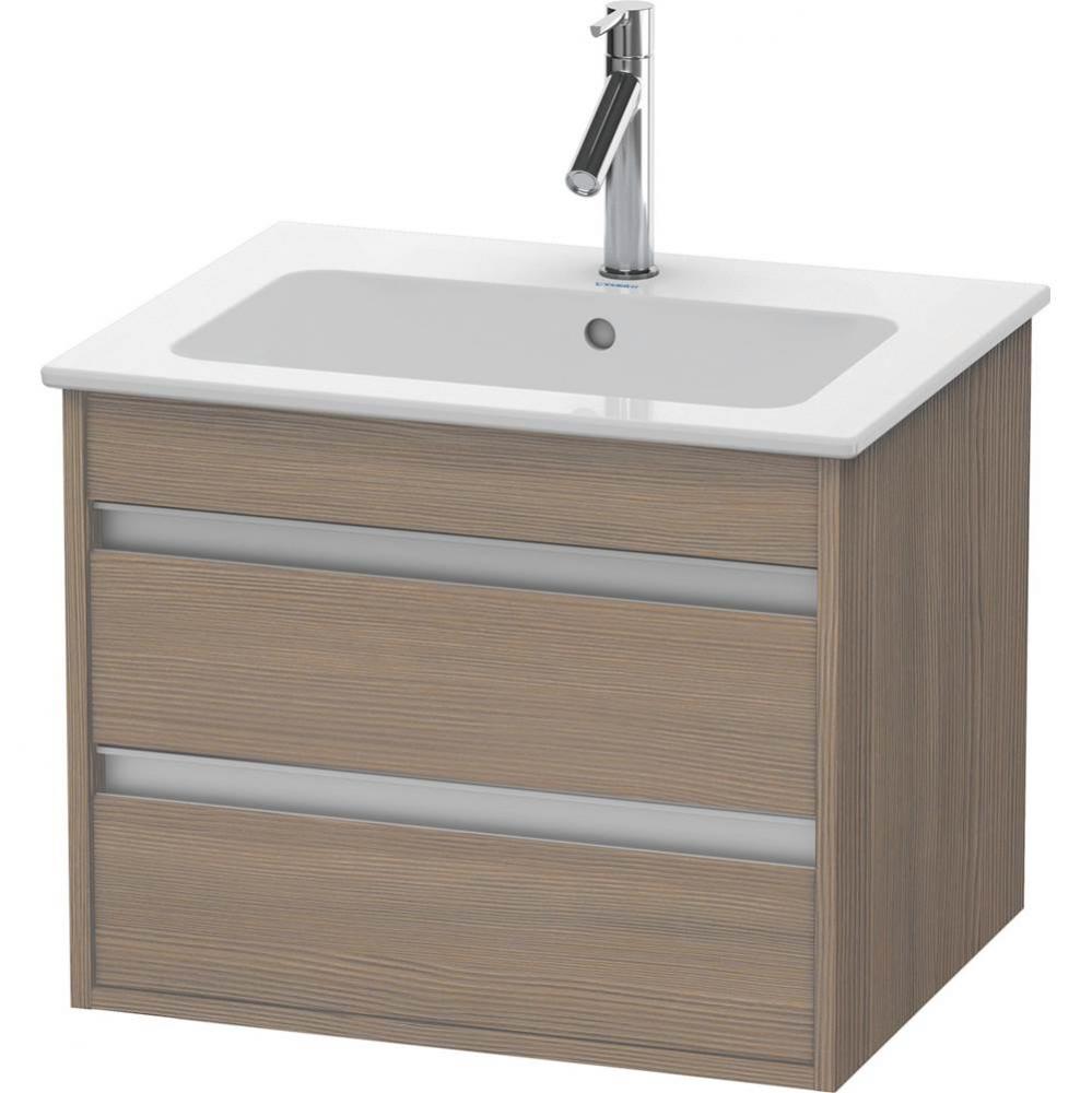 Ketho Two Drawer Wall-Mount Vanity Unit Oak Terra