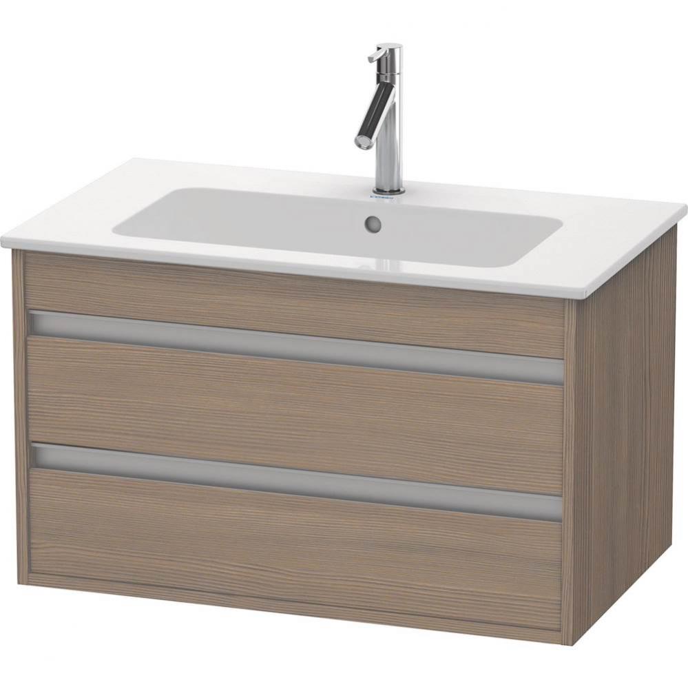 Ketho Two Drawer Wall-Mount Vanity Unit Oak Terra