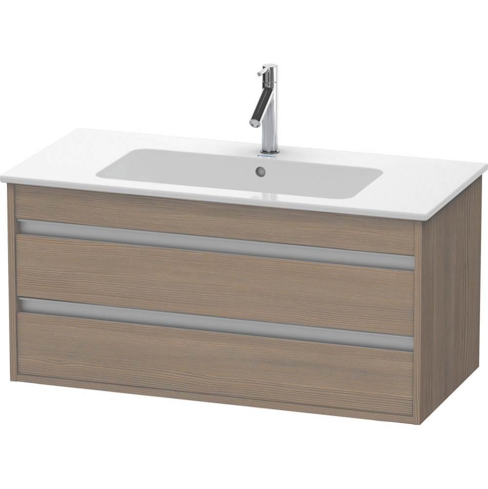 Ketho Two Drawer Wall-Mount Vanity Unit Oak Terra