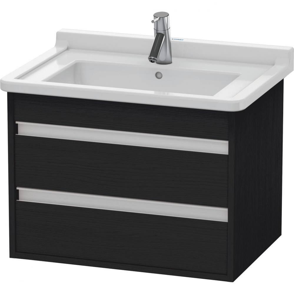 Ketho Wall-Mount Vanity Unit Oak Black