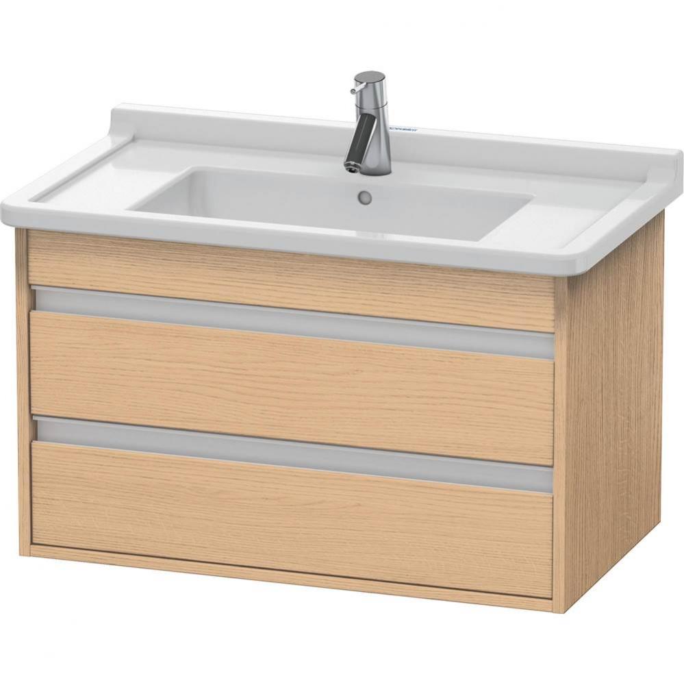 Ketho Wall-Mount Vanity Unit Natural Oak