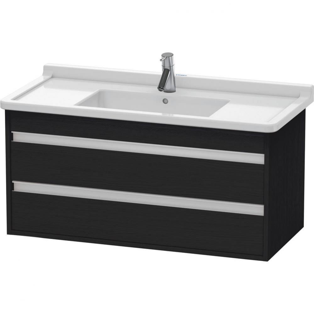 Ketho Wall-Mount Vanity Unit Oak Black