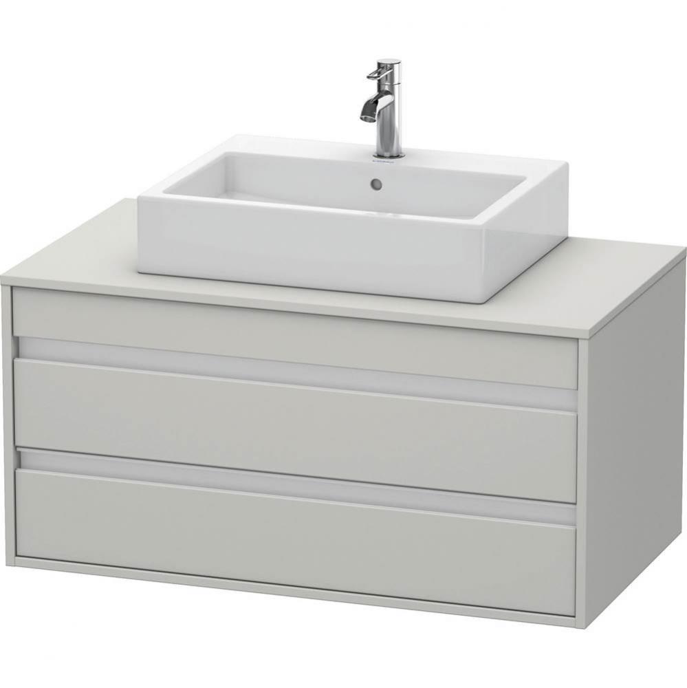 Duravit Ketho Vanity Unit Wall-Mounted  Concrete Gray Matte