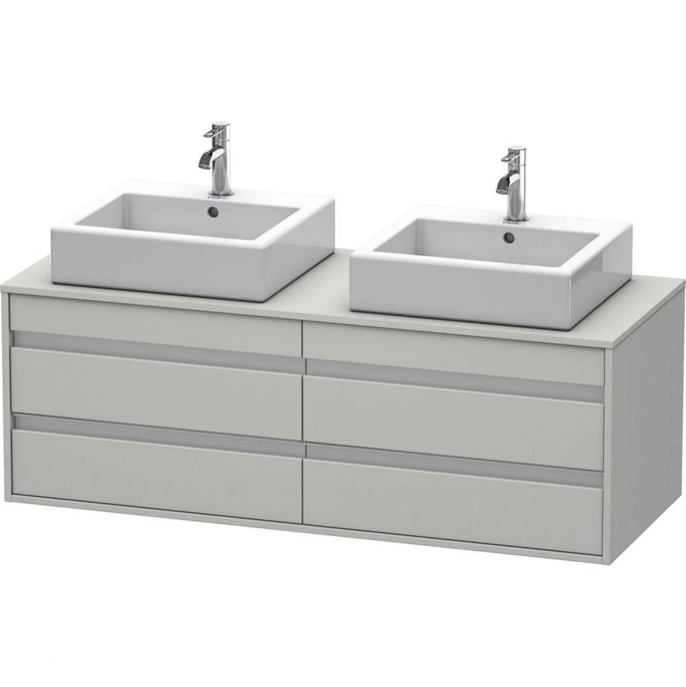 Duravit Ketho Vanity Unit Wall-Mounted  Concrete Gray Matte