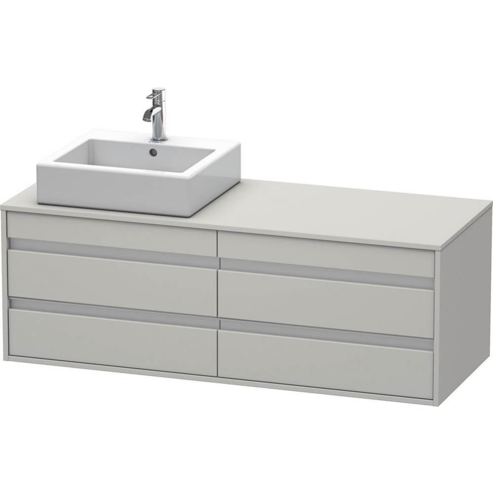 Duravit Ketho Vanity Unit Wall-Mounted  Concrete Gray Matte