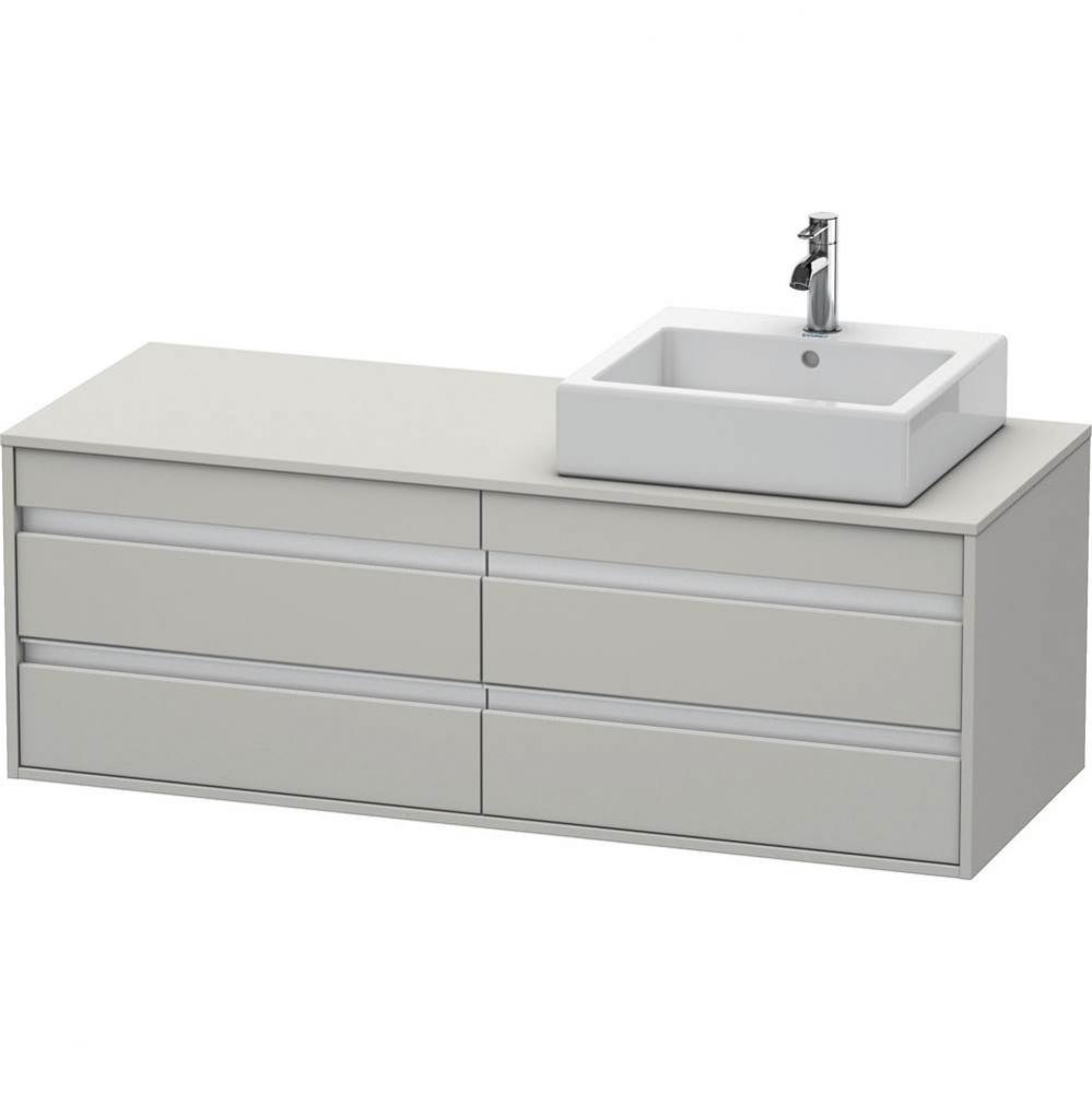 Duravit Ketho Vanity Unit Wall-Mounted  Concrete Gray Matte