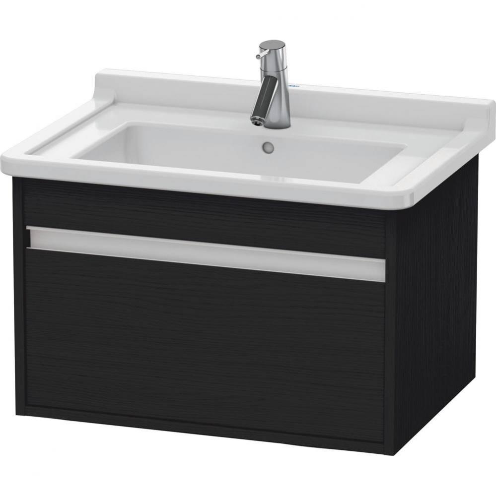 Ketho Wall-Mount Vanity Unit Oak Black