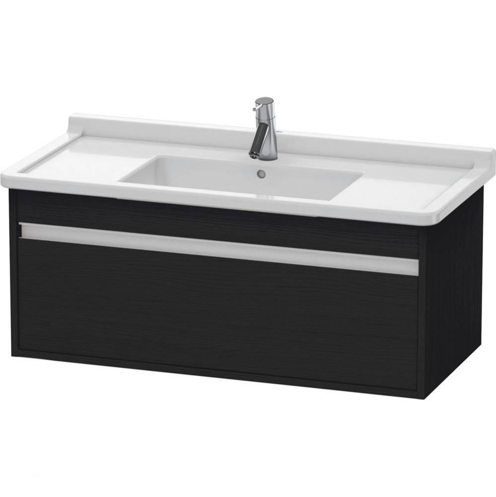 Ketho Wall-Mount Vanity Unit Oak Black