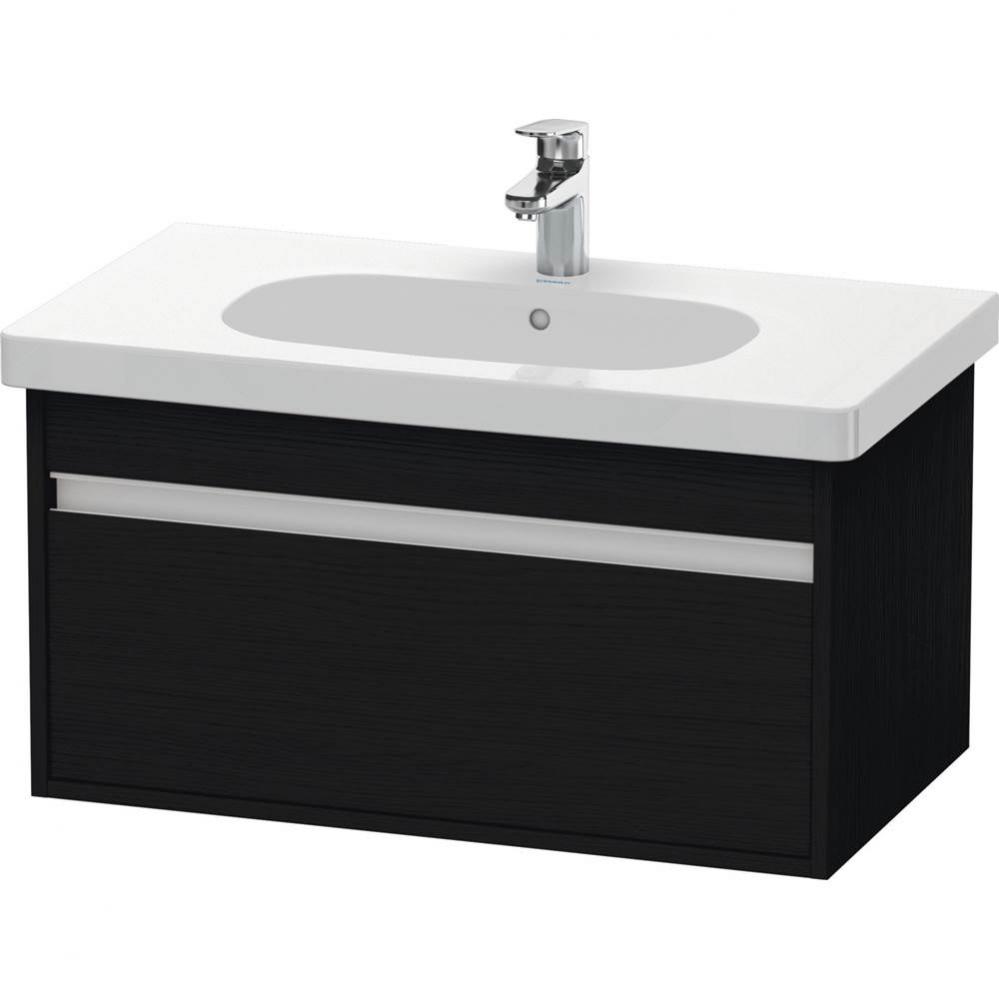 Ketho Wall-Mount Vanity Unit Oak Black