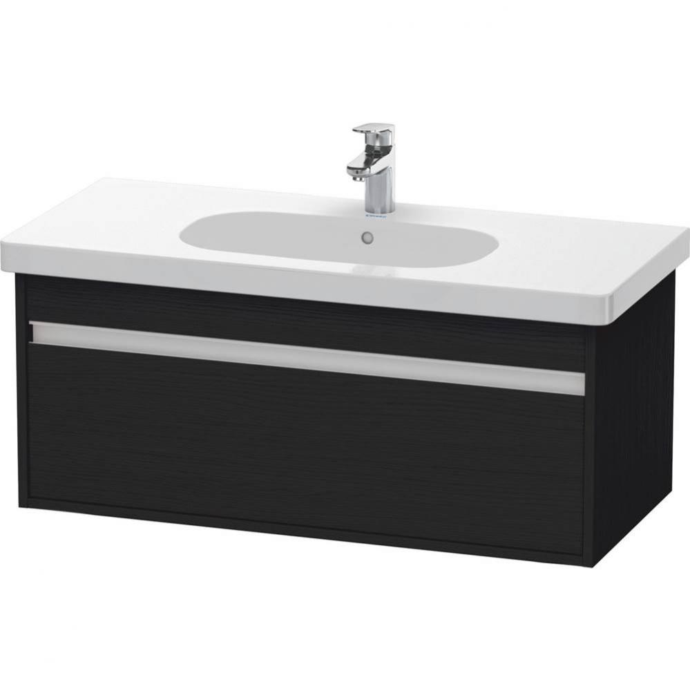 Ketho Wall-Mount Vanity Unit Oak Black