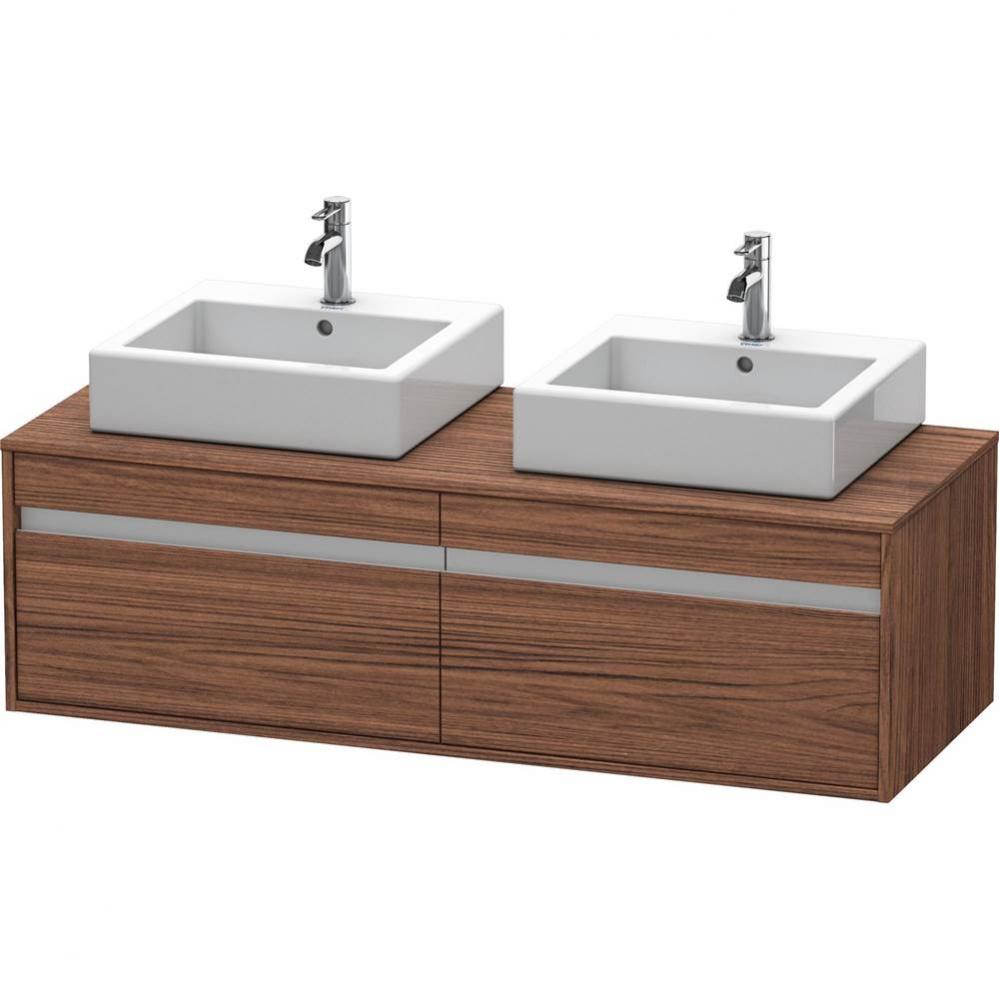 Duravit Ketho Vanity Unit Wall-Mounted  Dark Walnut