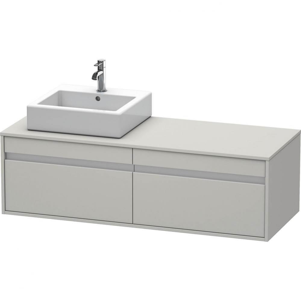 Duravit Ketho Vanity Unit Wall-Mounted  Concrete Gray Matte