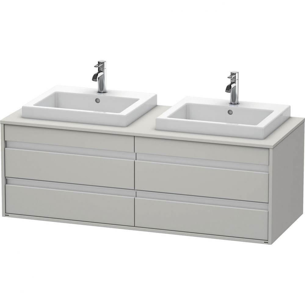 Duravit Ketho Vanity Unit Wall-Mounted  Concrete Gray Matte