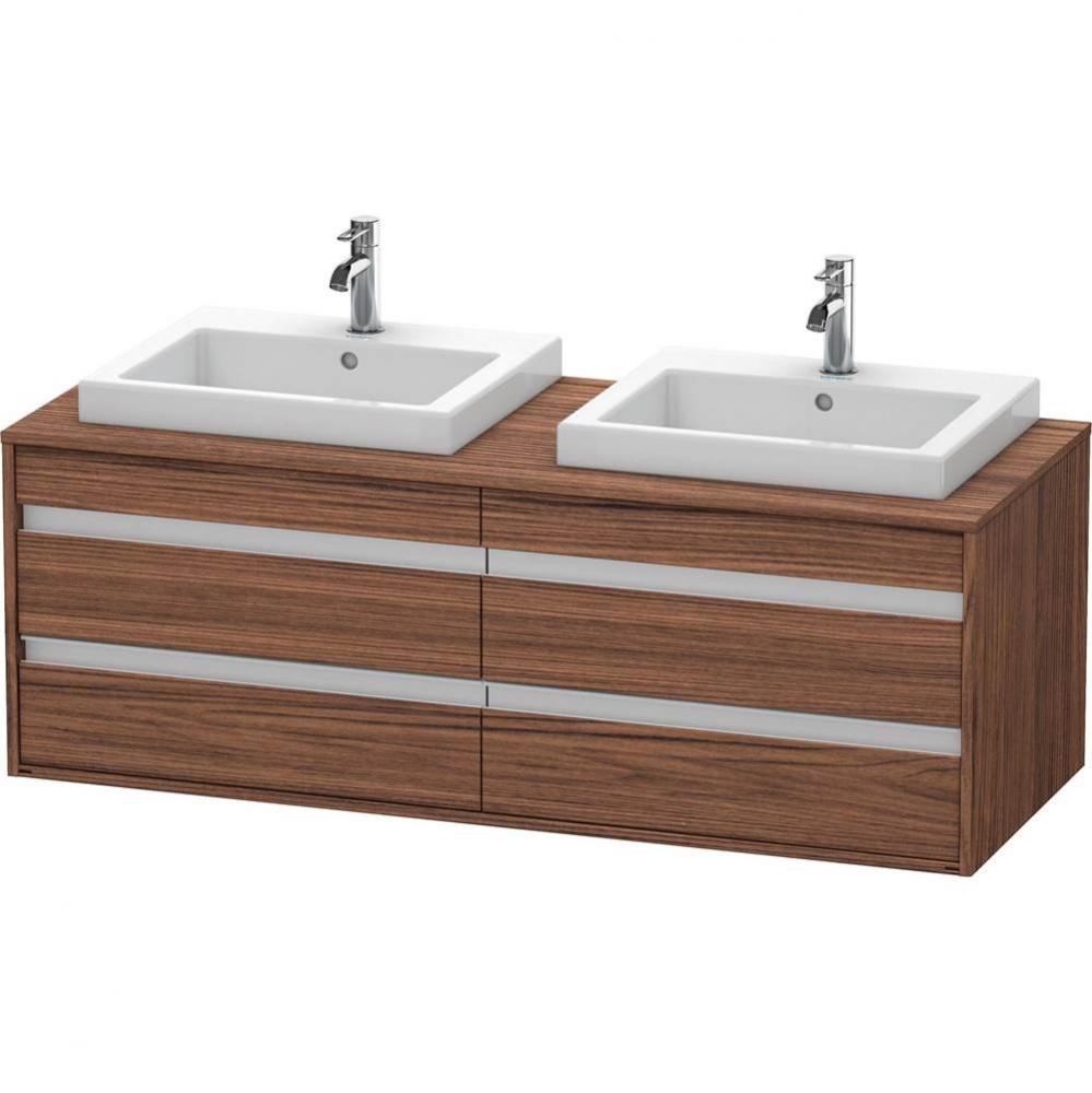 Duravit Ketho Vanity Unit Wall-Mounted  Dark Walnut