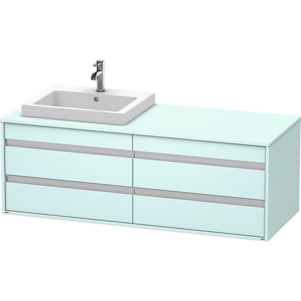 Duravit Ketho Vanity Unit Wall-Mounted  Light Blue Matte