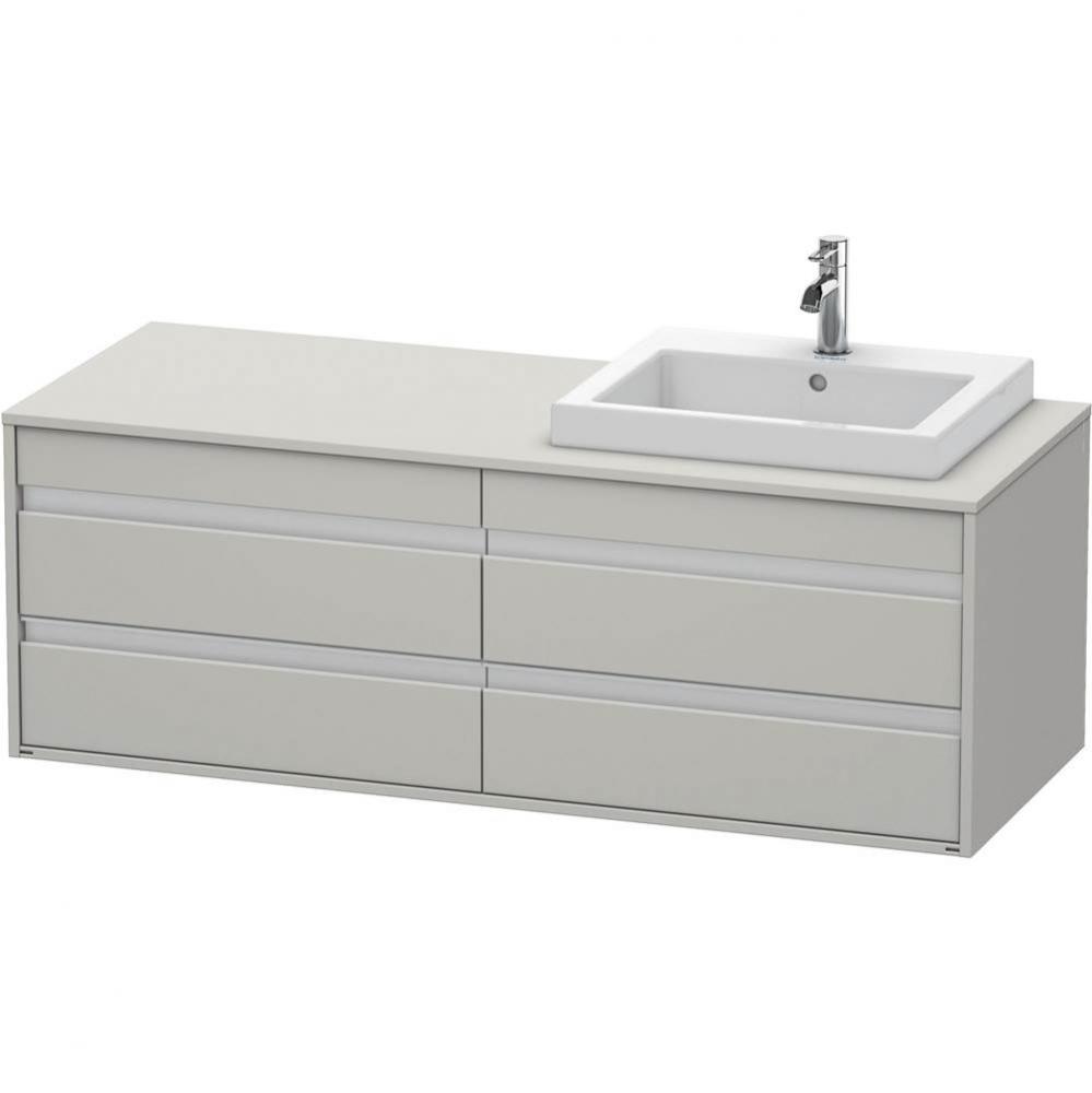 Duravit Ketho Vanity Unit Wall-Mounted  Concrete Gray Matte